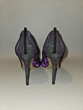 SJP By Sarah Jessica Parker Pointed-Toe Heels in Iridescent Silver Purple Green